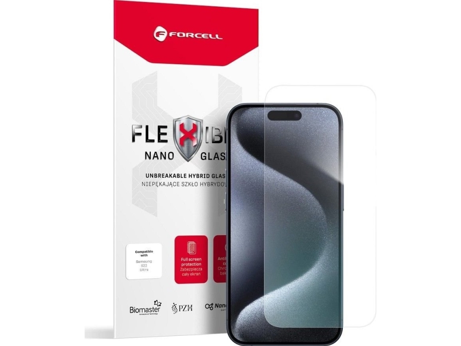 Forcell Forcell Flexible Nano Glass – Hybridglas Für Iphone 15 Pro