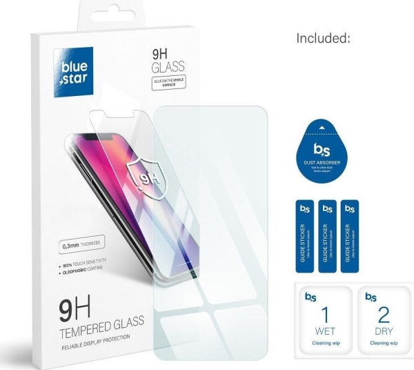 Blue Star härdat glas - för Samsung Galaxy A55 5G | Tele & GPS - Mobil tillbehör - Skärmskydd | GameStuff