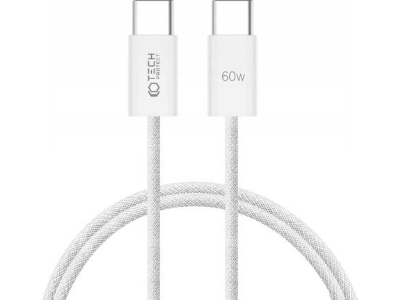 Tech-Protect Usb-C Auf Usb-C Kabel 1 M Weiß (9319456607116 [23995918])