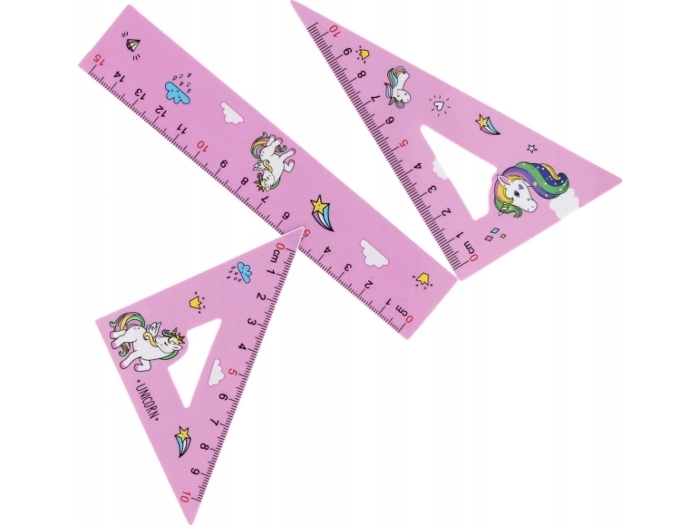 Starpak Geometrie-Set Schule 15 Cm Einhorn 3-Tlg (Pb 24/288)