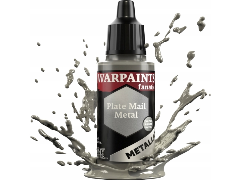 Army Painter The : Warpaints - Fanatic - Metallic - Plate Mail Metal | Hobby - Färg vattenbaserad - Metallfärg | GameStuff