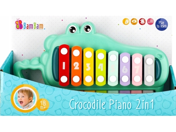 BamBam BAM BAM PIANINKA KROKODYLEK 2W1 32X18X8 WB 36