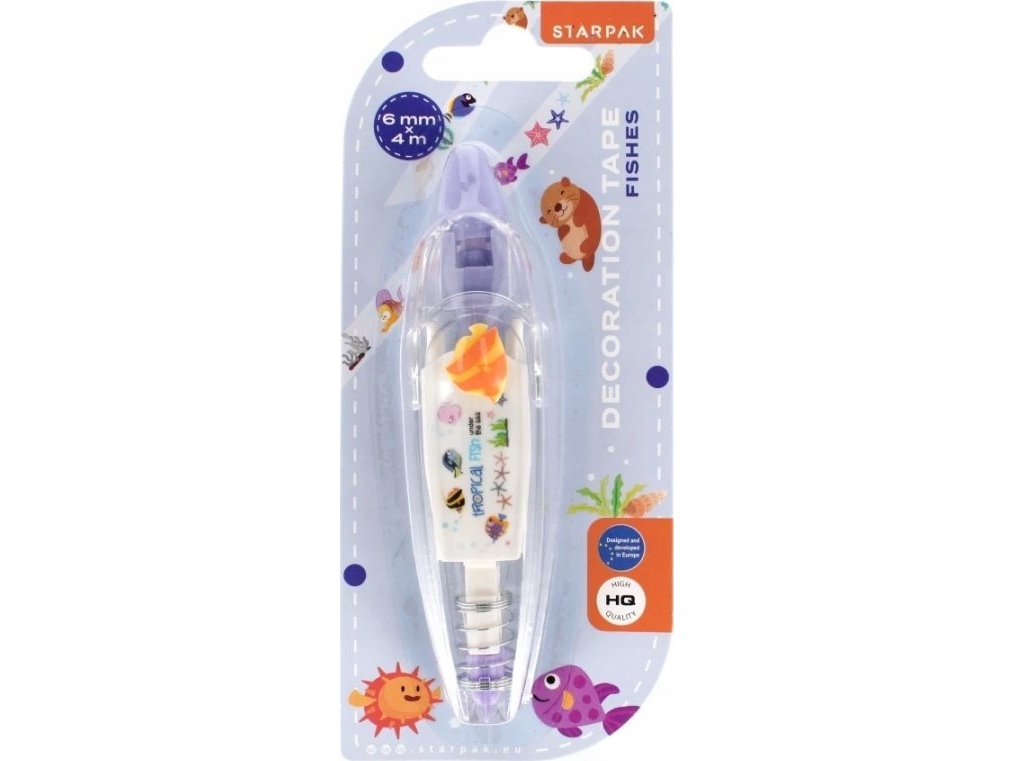 Starpak Tasma Dekor Sprzyl Fish 6Mm/4M B/C 12/432 Pg