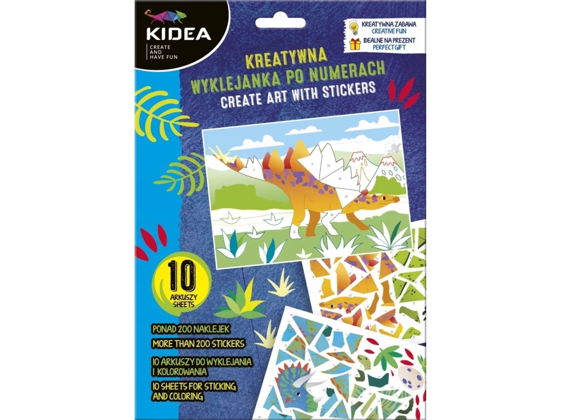 Derform Zest Kreat Wyklej Dinozaury 10Ark Derf Kidea Pud
