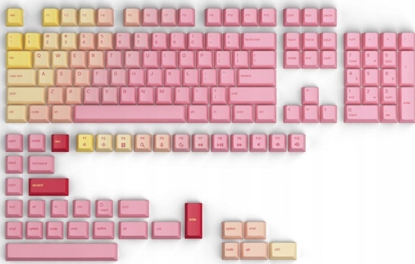 Glorious Gpbt Keycaps - Pink Grapefruit