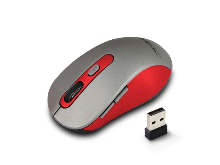 Mus Esperanza Esperanza Wireless Mouse 2.4Ghz Adara Czerwona Em131r