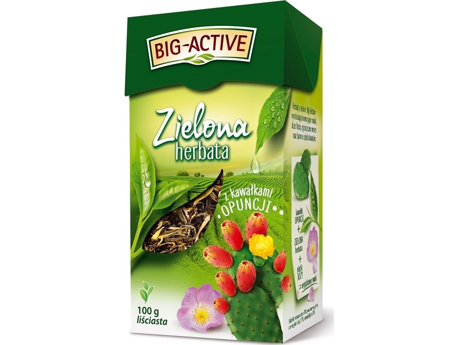 Big Active grön örtte med fikon-kaktus BIG-ACTIVE 100 g 56867922 | Catering - Drycker - The | GameStuff