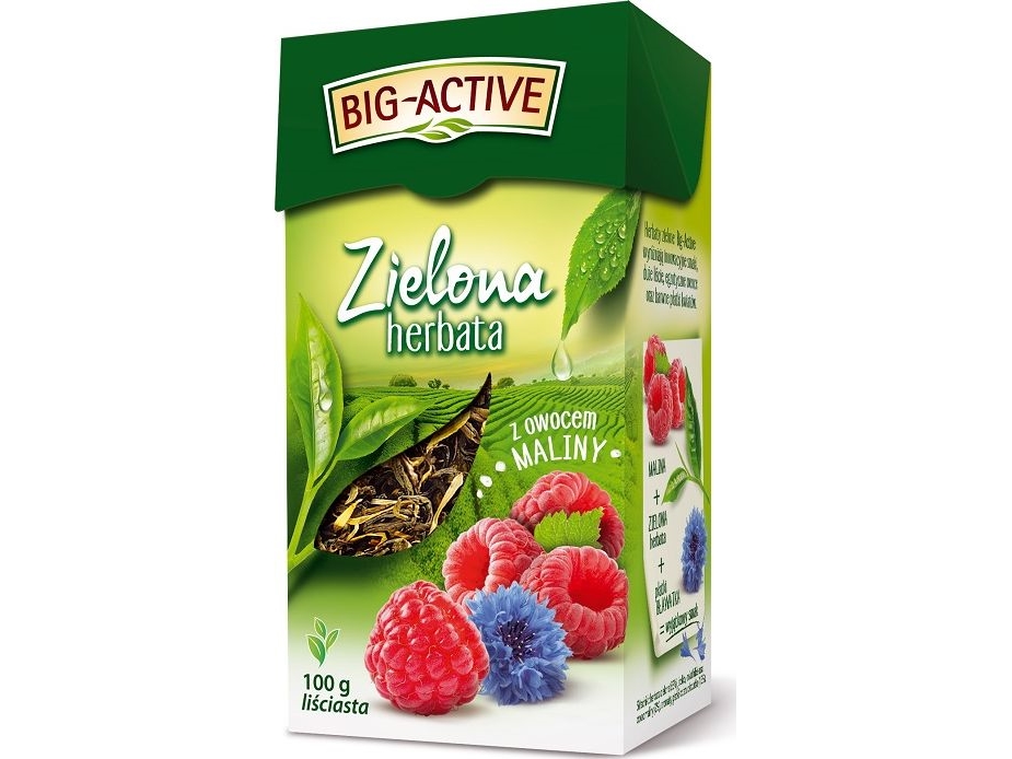 Big Active grönt te med hallon 100 g BIO-176 | Catering - Drycker - The | GameStuff
