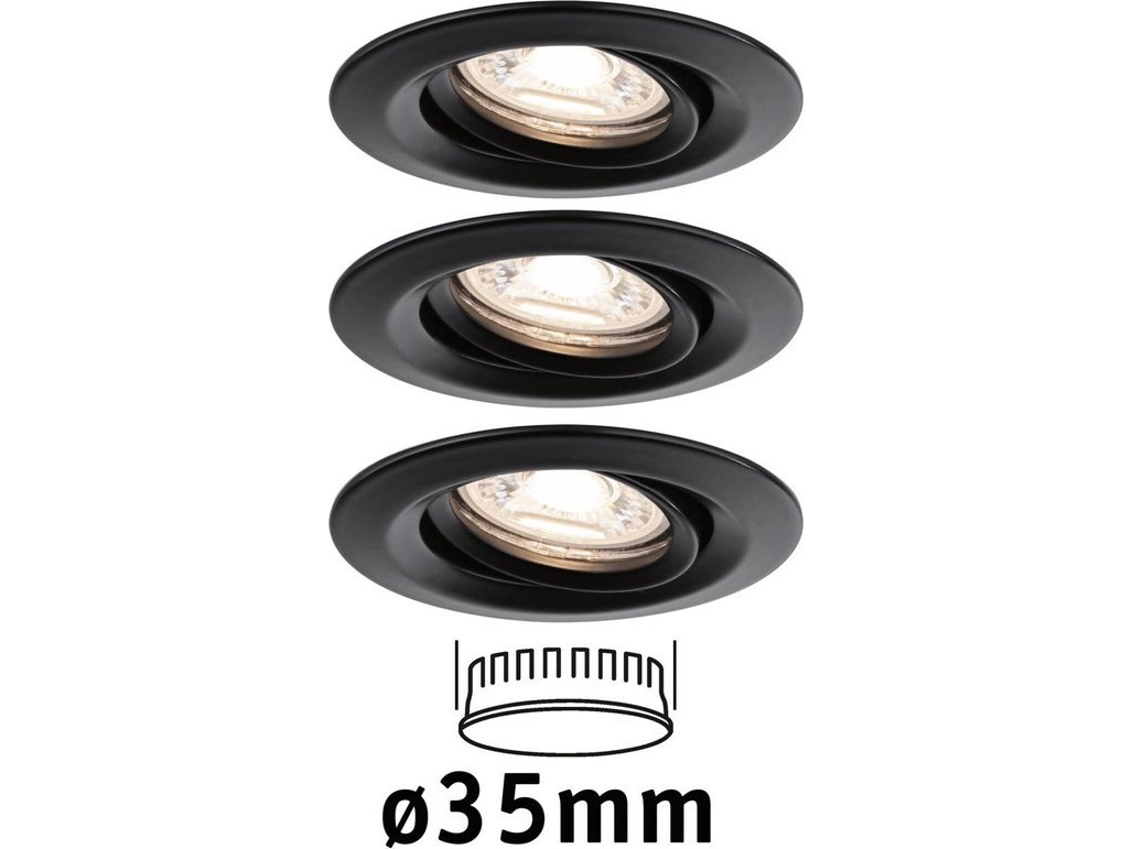 Paulmann 93085 Indbygget Lysplade Pærer Led 2700 310 Sort