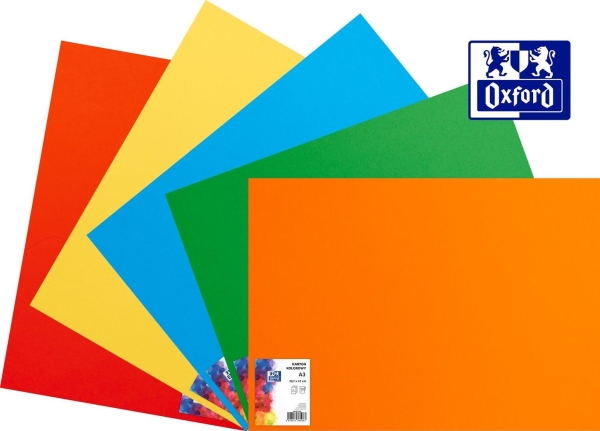 Oxford Cardboard Oxford A3 160g red (25) - | Papper & Emballage - Färgat papper - A3 Färgat papper | GameStuff