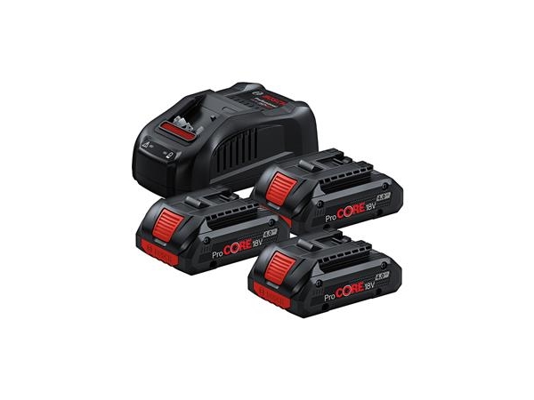 Blå Bosch 18V Batterisæt M/Lader Gal 1880Cv Procore 3X4,0Ah