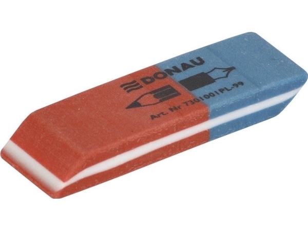 Donau multifunktionel viskelæder 57x19x8 mm blå-rød