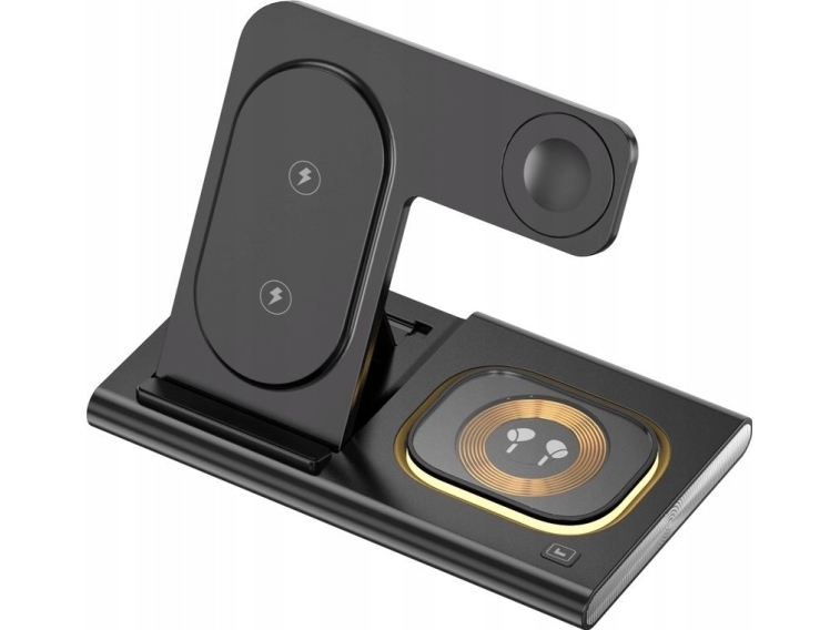 Jellico Jellico Trådløs Oplader 3-I-1 3W/15W W12 Sort