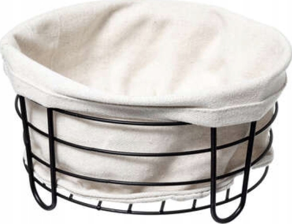 Secret de Gourmet brødkurv med bomuldsindsats, Ø 20 cm, beige farve