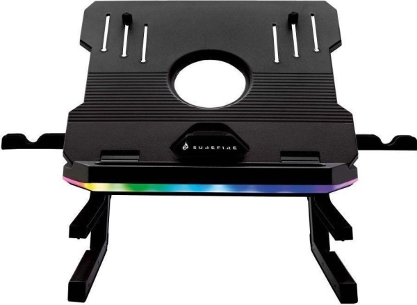 Surefire Gaming Portus X2 - Ständer Für Notebooks - 10 "-> 17" (Bis Zu 10 Kg) - 6 Verschiedene Rgb-Einstellungen - Schwarz