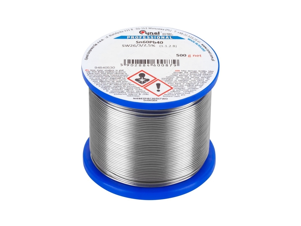 Lötzinn Mit Flussmittel 2 Mm 500 G Sn60pb40 Cynel