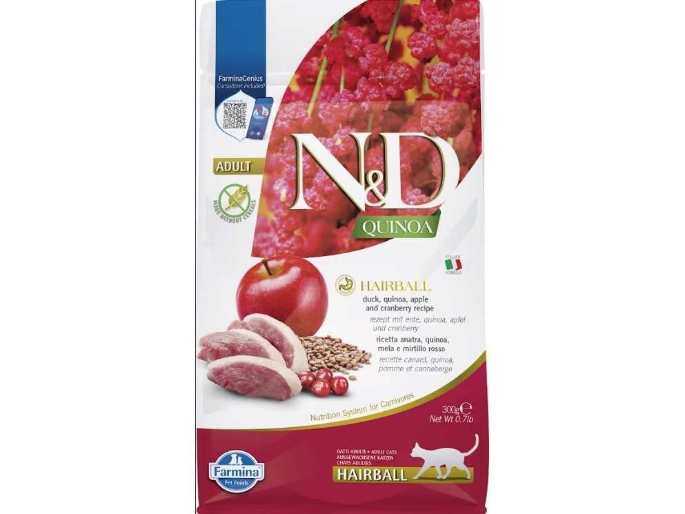 Triton Farmina N&D Quinoa Hairball Cat Adult 300 G