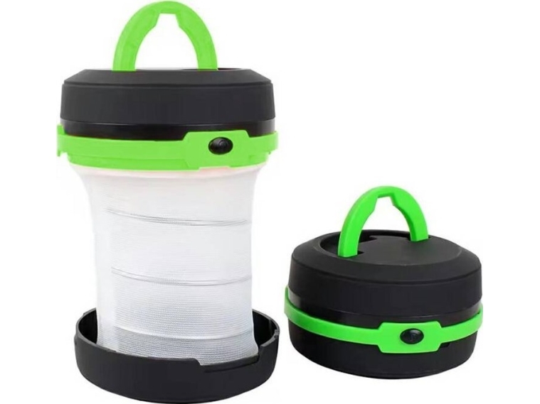 Aptel LED hopfällbar campinglampa 5W kallvit 13x8,5cm svartgrön ZD128 | Utomhus - Camping - Belysning | GameStuff