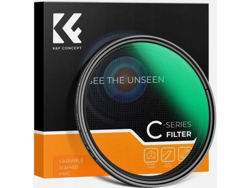 K&F Concept Stjernefilter 2-I-1 X4 Og X8, 82 Mm (Kf01.2334)