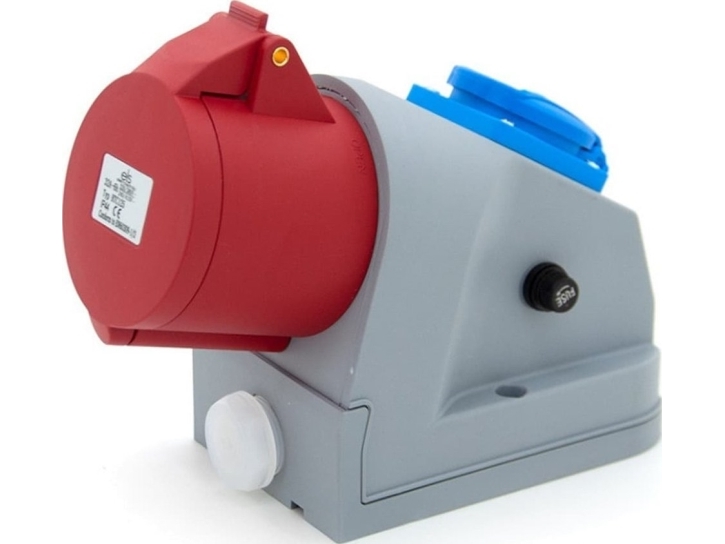 Els Elektrotechnika Fast Kombinationsstikdåse 32A/5P + Gs 230V + Sikring, Els Elektrotechnika, N1t01