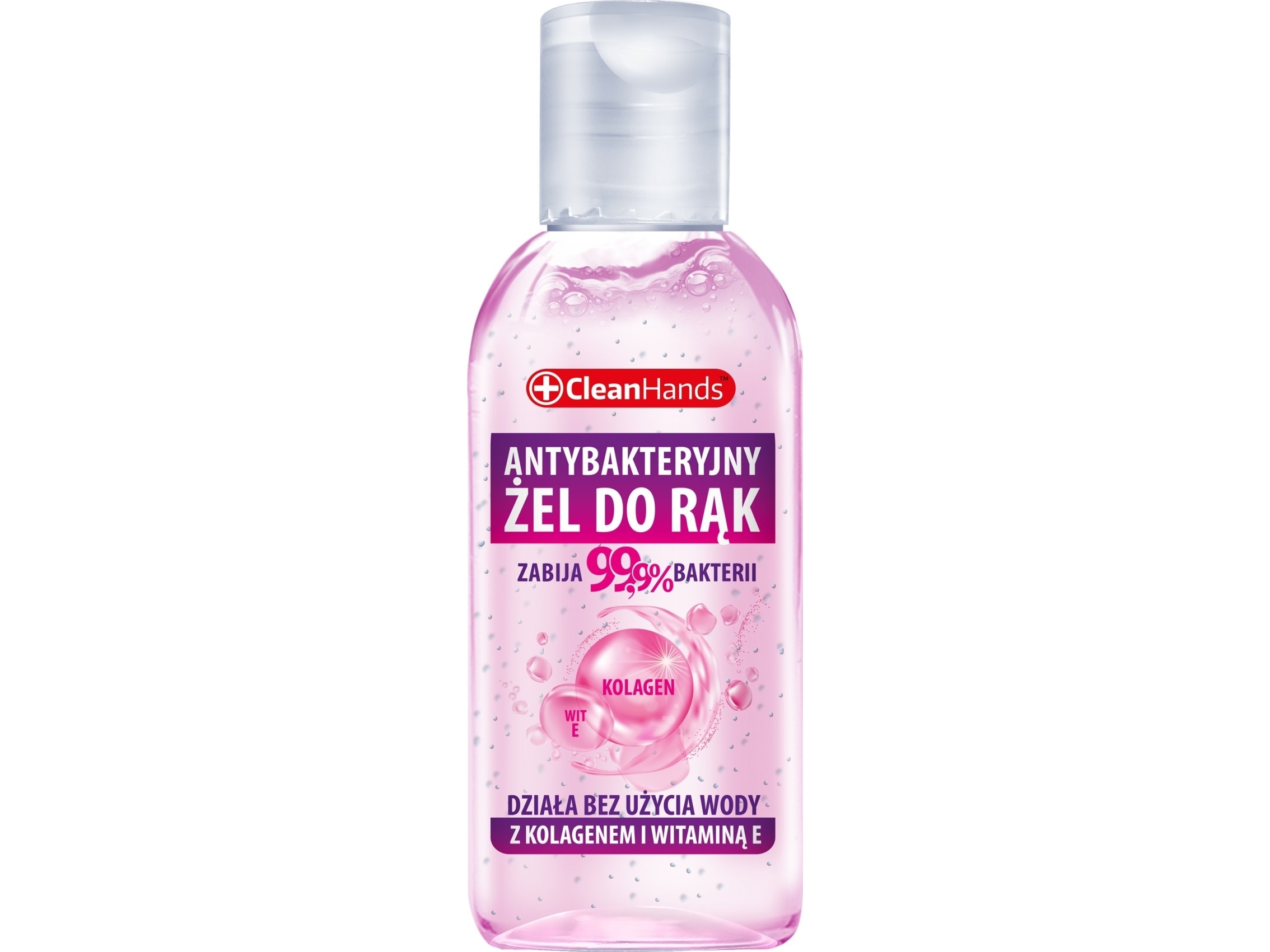 Antibakteriel Håndgel Clean Hands Med Kollagen Og Vitamin E, 50 Ml