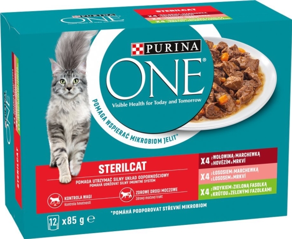 Nestle Purina One Sterilcat Mix Flavours - Nassfutter Für Katzen - 12X85g