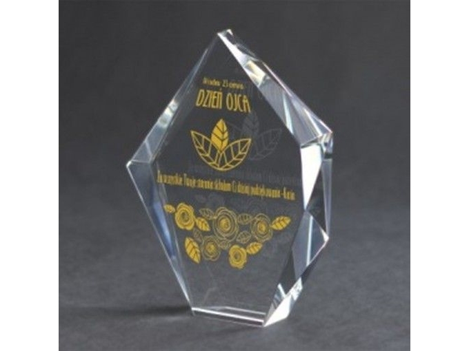 Victoria Sport indgraveret glastrofæ + farvefyldning C036