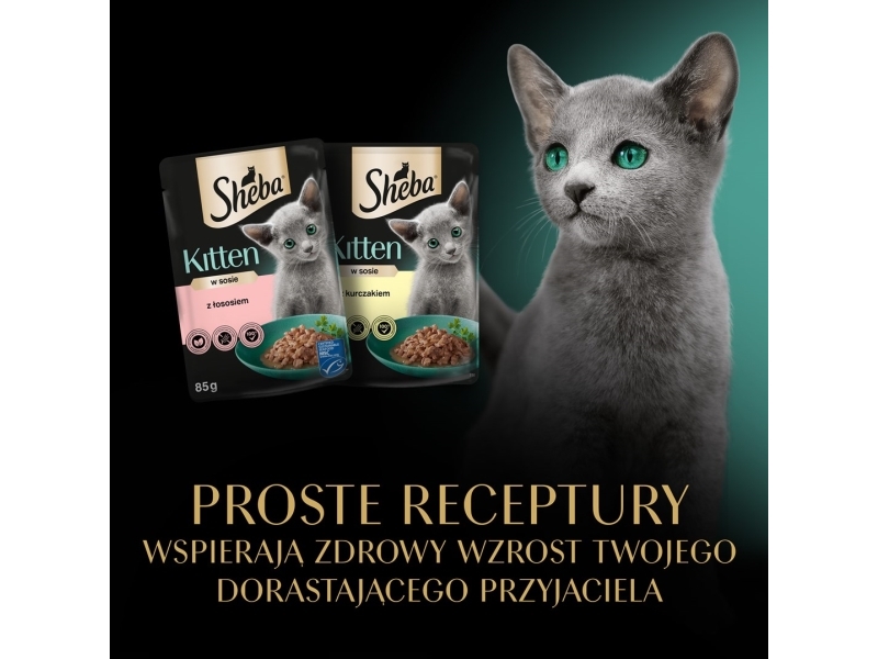 Sheba Kitten udvalg af smagsvarianter i sovs vådfoder til killinger, 40 x 85 g