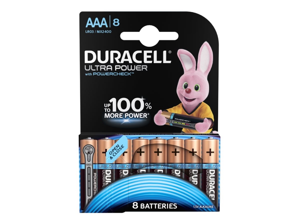 Duracell Ultra Power MX2400 - Batteri 8 x AAA - alkaliskt | EL Artiklar - Batteri - AAA-batterier | GameStuff