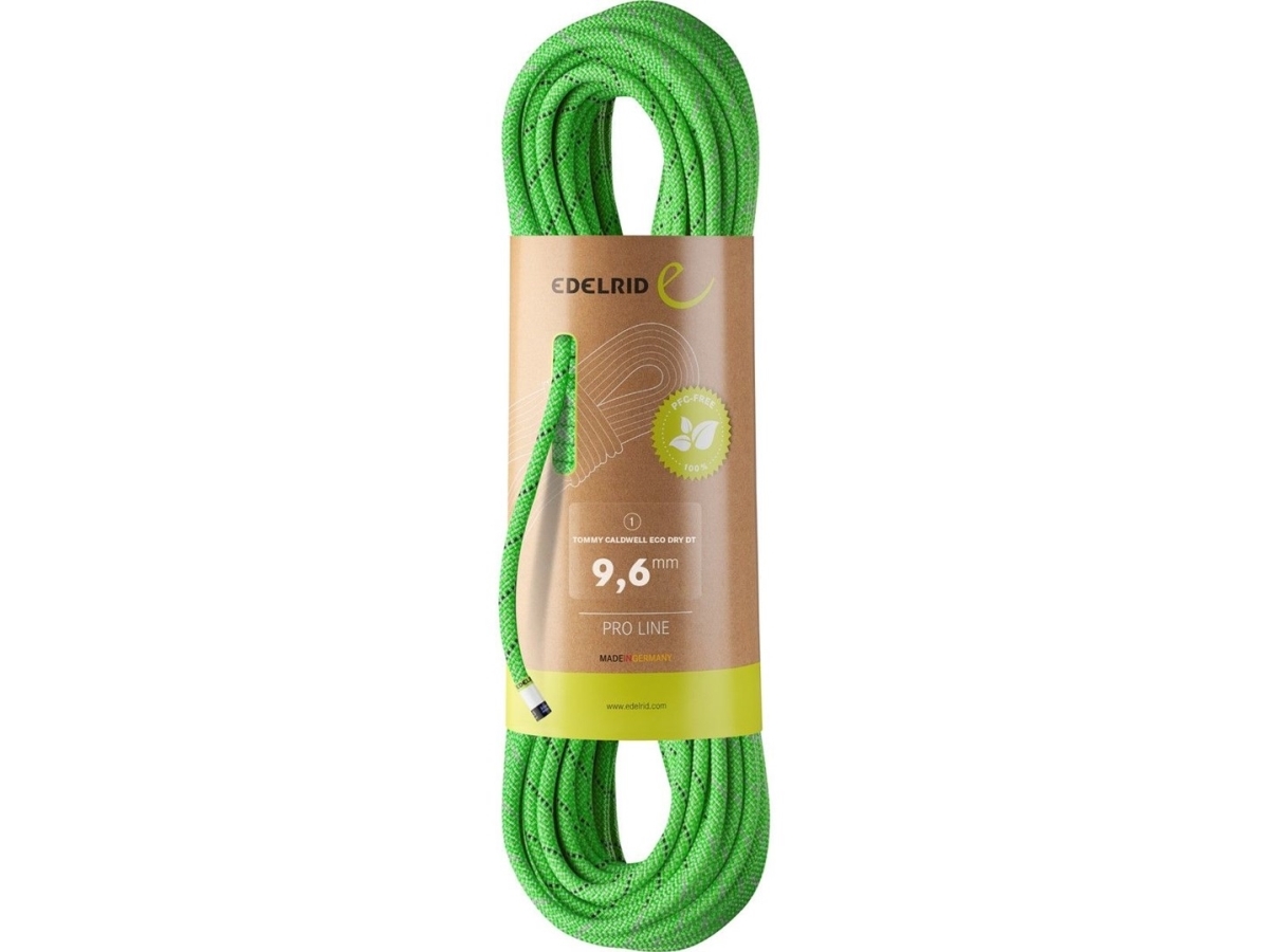 Rope tommy caldwell eco dry dt 9,6mm 60m-neon green EDELRID
