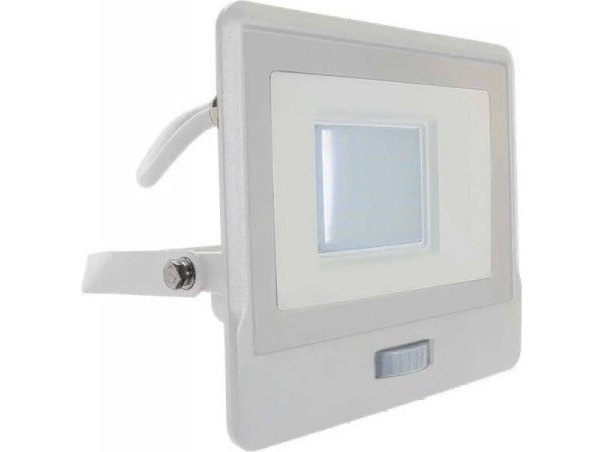V Tac Strålkastare 30w Samsung Chip Led Projektor Rörelsesensor Vit Kabel 1m Vt 138s 1 6400k 2340lm 5 Års Garanti