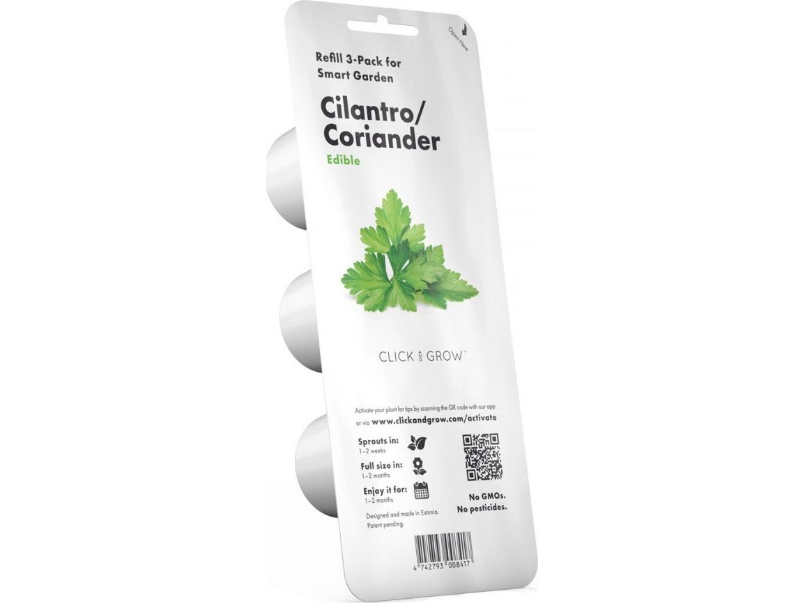 Click & Grow Cilantro/Coriander, Ätlig växt, koriander, Påfyllning, Snabbodlade (3-5 veckor), 7 - 14 dagar, 1 - 2 månad (er) | Trädgården - Jord & Växter - Frön & lök | GameStuff