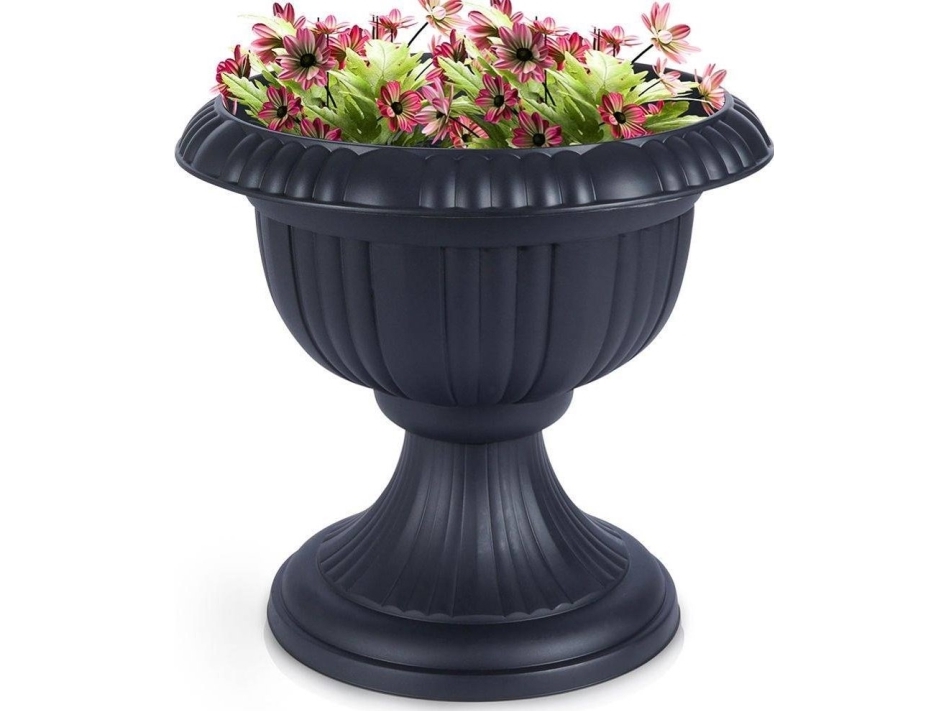 Vilde Sodo vazonas plastikinė pilka puodelis 39x36 cm