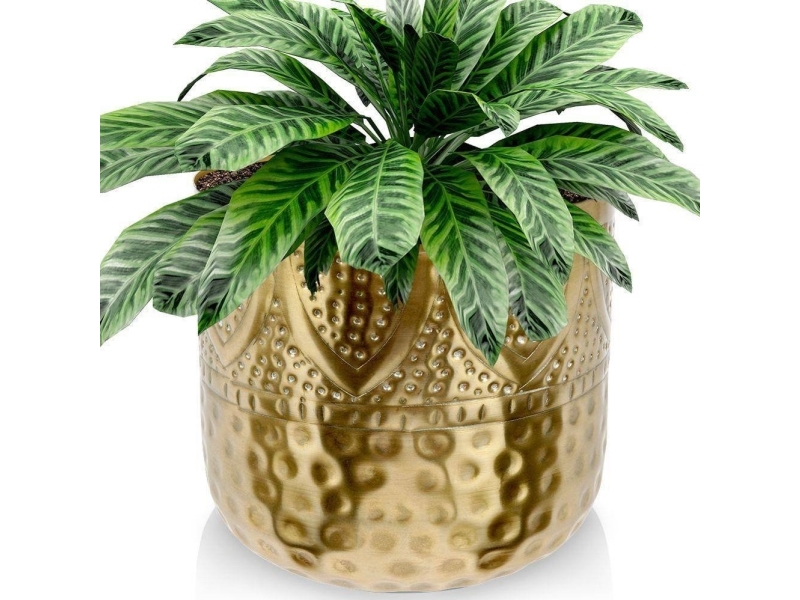 Vilde Metallgryta hölje guld 19x18 cm | Trädgården - Trädgårdstillbehör - Krukor & Kannor | GameStuff