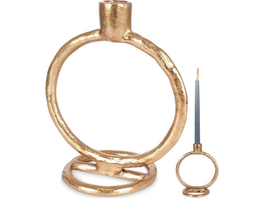 Home Styling Collection Langer Kerzenhalter Aluminium Gold 19 Cm