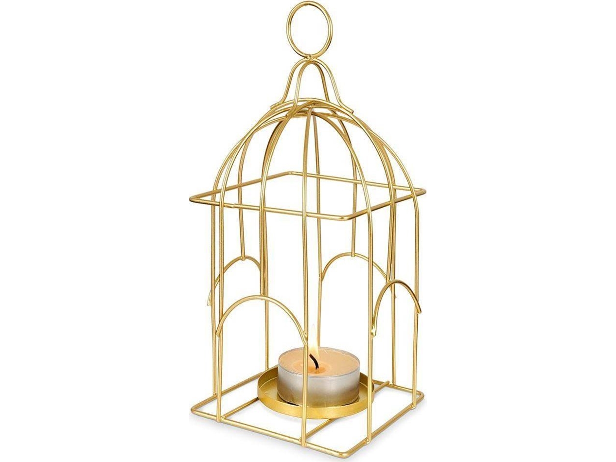 Home Styling Collection värmeljusstake metall guld fågelbur | Bordssättning - Bar & vin - Ljusstakar och Lampor | GameStuff