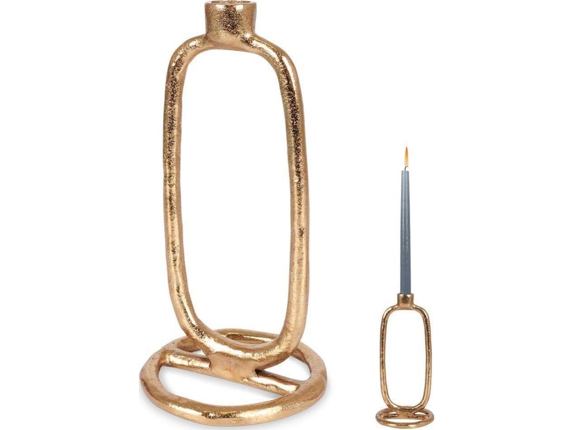Home Styling Collection Langer Kerzenhalter Aluminium Gold 24 Cm