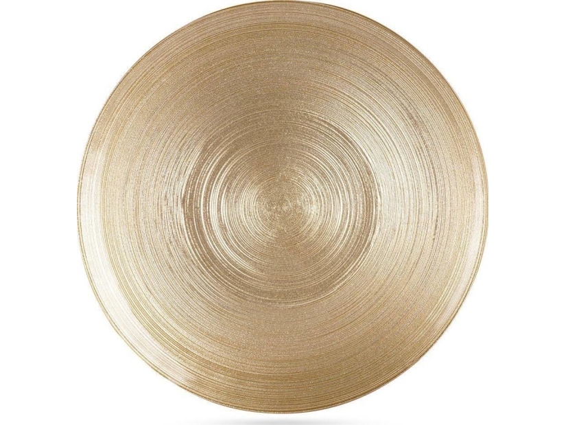 Vilde litteä lautanen ruokalautanen iso lasi kulta 28 cm