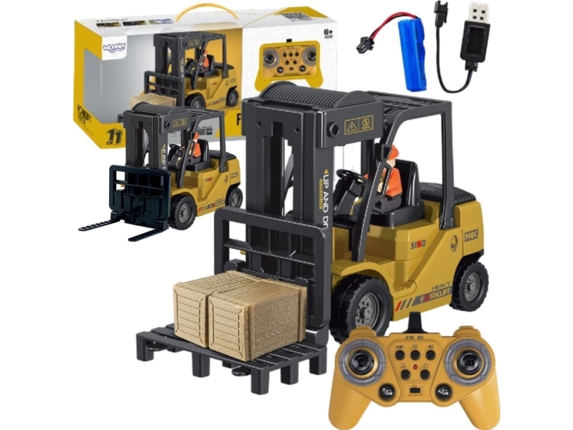WOOPIE Fjernstyret gaffeltruck 2i1 RC-kran - skala 1:24