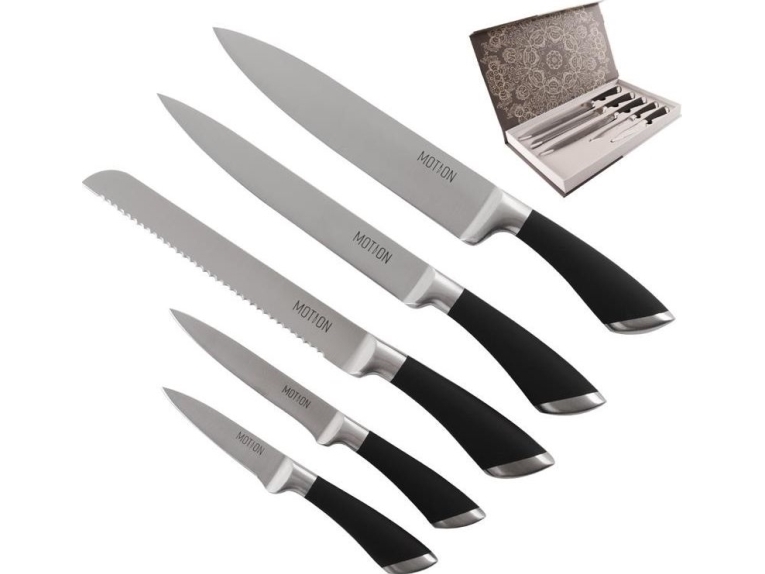 Orion Knivar / köksknivar i stål 5 delar MOTION knivset universalkniv | Köksutrustning - Knivar och brynstål - Knivset | GameStuff