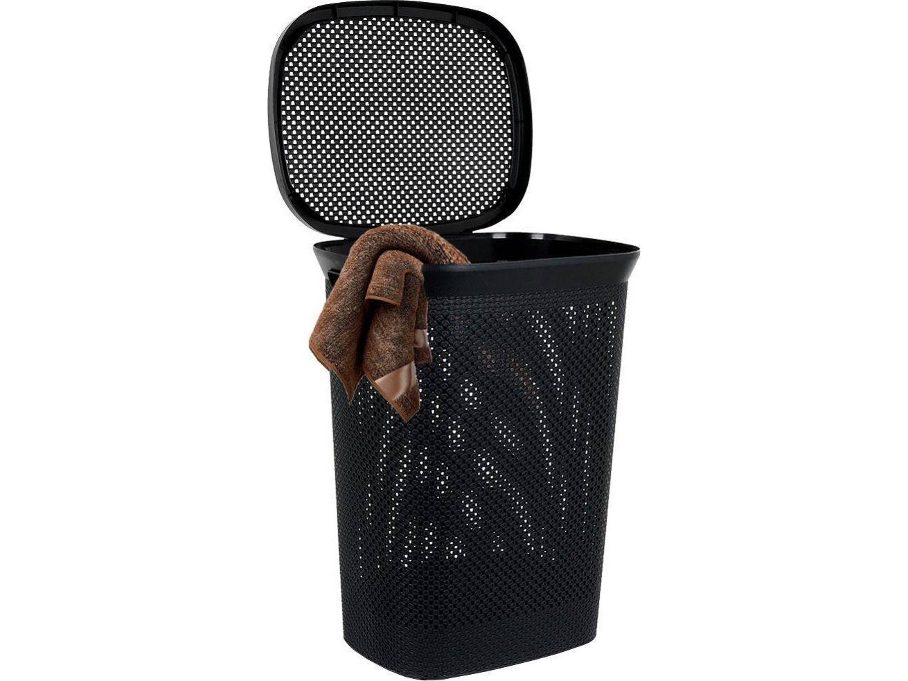 Badrumslösningar tvättkorg tvättkorg tvättkorg tvättkorg med lock svart 60 l | Baby & barn - Tvättstuga | GameStuff