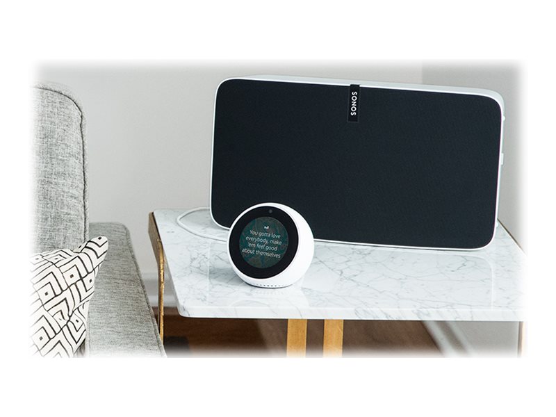 Amazon Echo Spot, Amazon Alexa, Sphärisch, Weiß, 7,19 Cm (2,83 Zoll), 320 X 240 Pixel, Mediatek