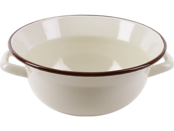 Orion emaljerad skål retro/vintage beige 26 cm | Bordssättning - Par - Fade | GameStuff