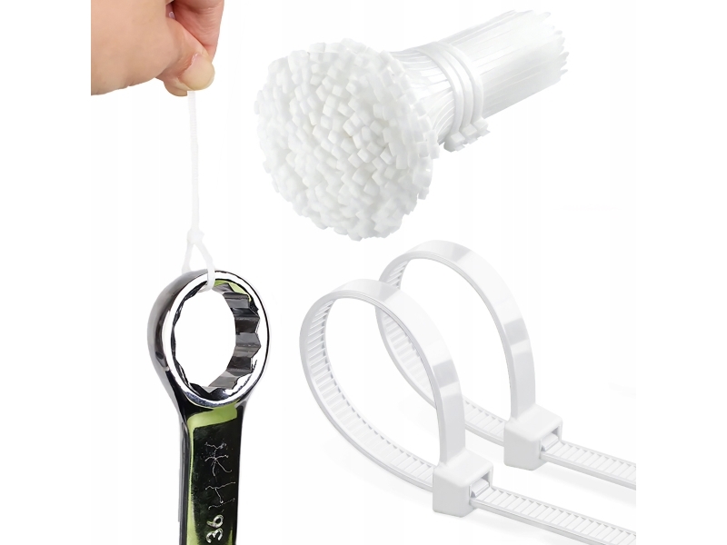 Montis hvide kabelbindere 2,5x100mm MT140 /100stk