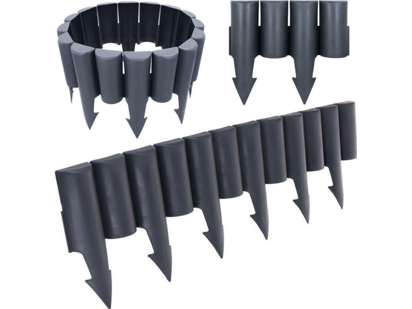 Vilde Garden Palisade, Einfassung, Gartenzaun Für Beete, Rasen, 2,5M, Graphite
