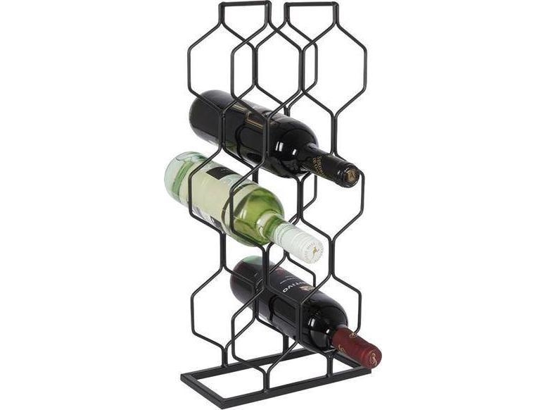 Vilde metallihylly musta viinihylly kaappi viinihylly 8 pulloa 23x11x48 cm