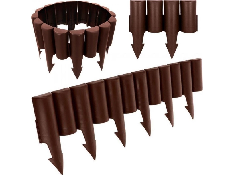 Vilde Havepalisade, kant, havehegn til bede, græsplæne, 2,5 m, brun