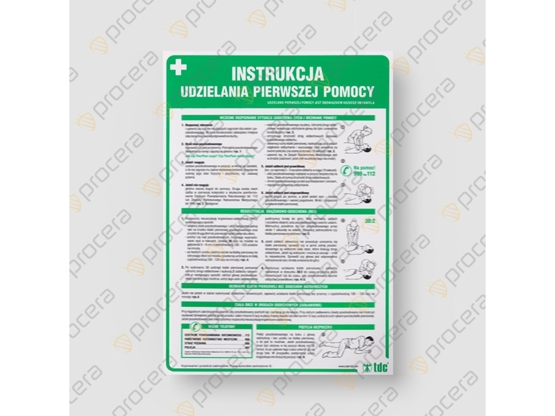 PROCERA PRC-IAA11DNCN – instruktion til førstehjælp 24,5 x 35 cm IA A11 DN CN