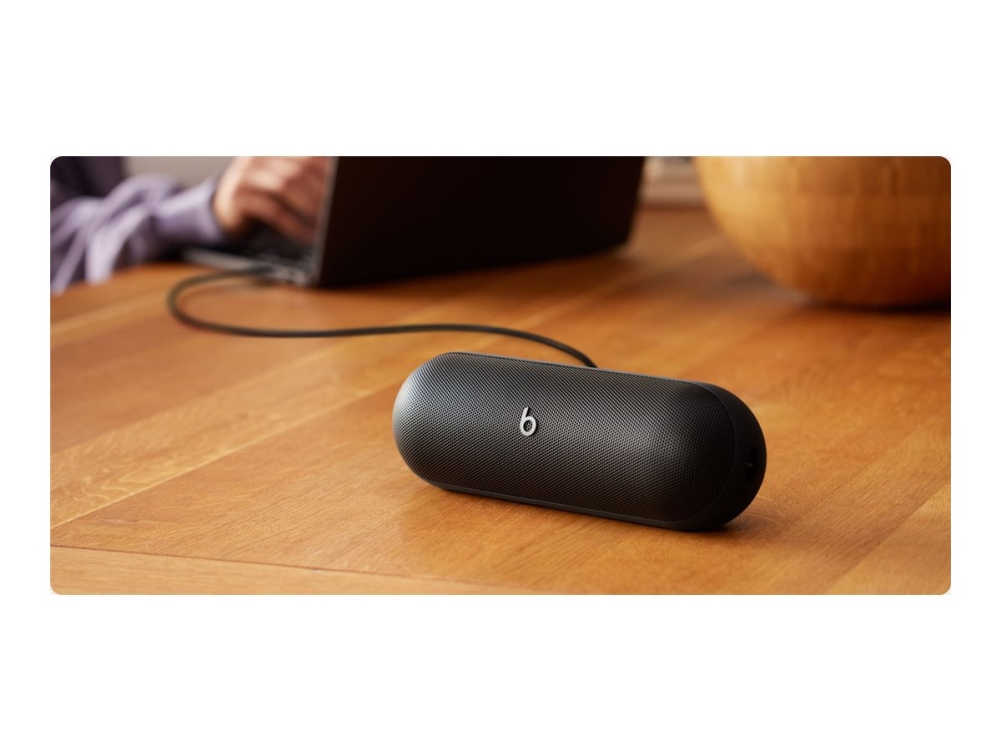 Apple Beats Pill - Kabelloser Bluetooth Lautsprecher - Mattschwarz, Neodym, Verkabelt & Kabellos, Usb Typ-C, Tragbarer Stereo-Lautsprecher, Schwarz,