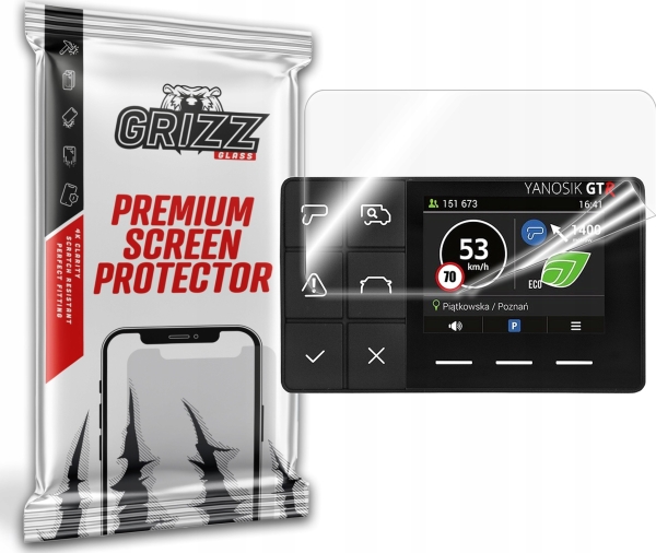 Grizzglass Etui Til Navigation + Keramisk Folie Ceramicfilm Til Yanosik Gtr